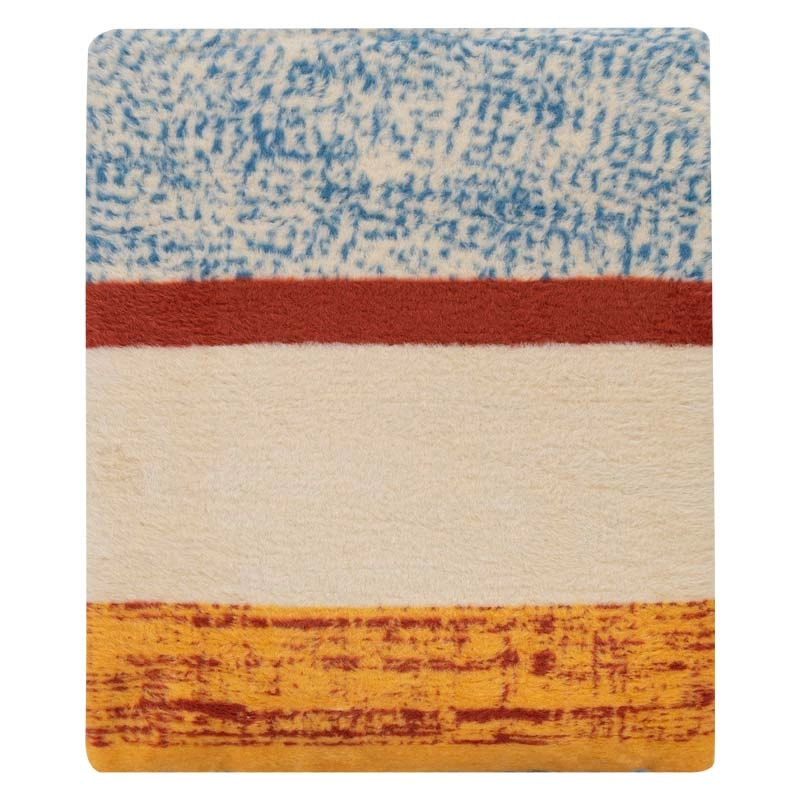 2 Плед 150x200см Pappel Cotton, голубой с бежевым фото 4