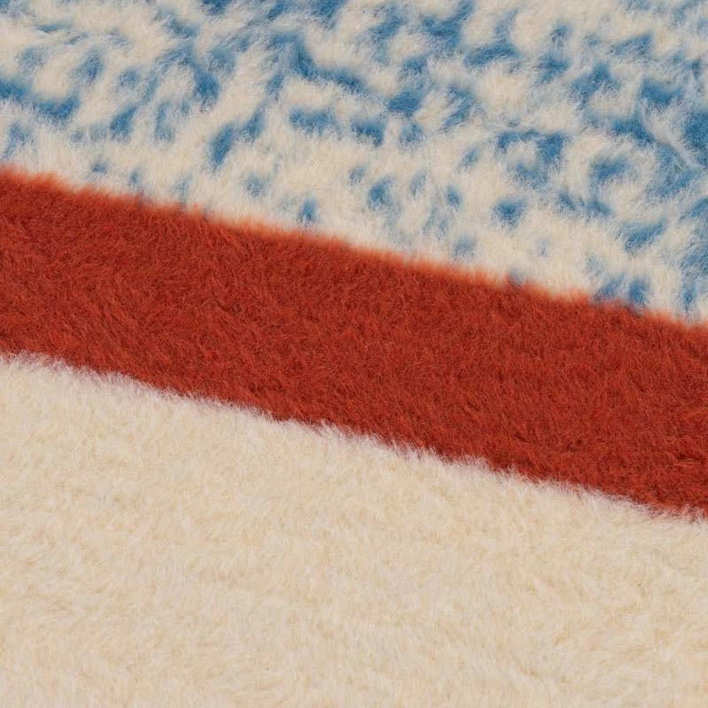 3 Плед 150x200см Pappel Cotton, голубой с бежевым фото 3