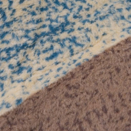 Плед 150x200см Pappel Cotton, голубой с бежевым фото 4