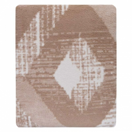 2 Плед 200x220см Pappel Scotch Jacquard, белый с бежевым фото 3