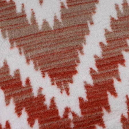 4 Плед 150x200см Pappel Cotton, красный с бежевым фото 5