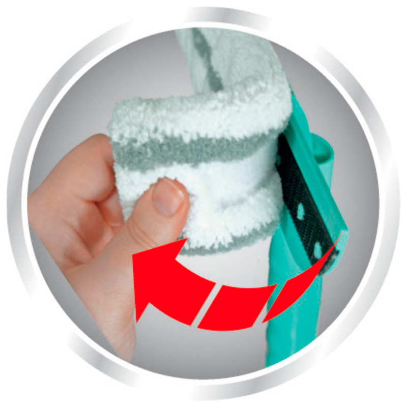 Щётка для мытья окон с губкой и телескопической ручкой Leifheit Basic Wet & Dry (100-155см) фото 4